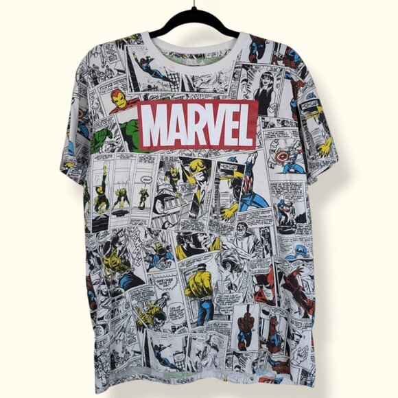 (2/$20) Marvel Comic Strip Tee - Picture 1 of 3